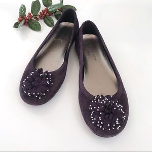 🎁 Iflex Purple Leather Flexible Ballerina Flats
